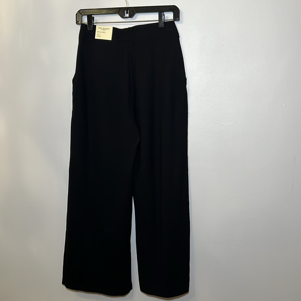 Max Studio Black Wide Leg Pants with Elastic Waistband NWT - Picture 3 of 8